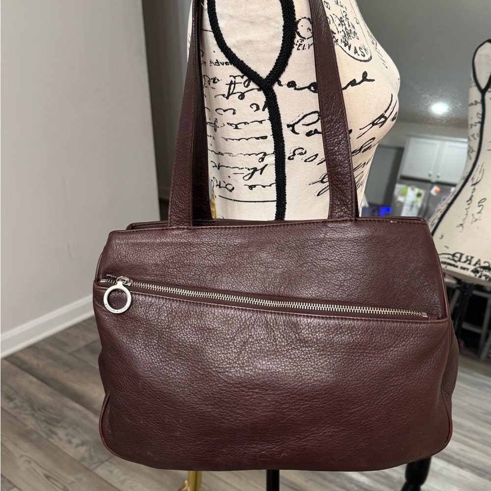 Etienne aigner Elegant Brown Leather Tote Bag
